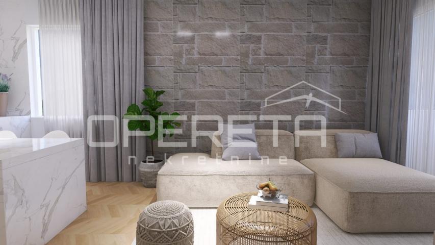 Novogradnja, trosoban stan s bazenom, prizemlje, 110 m2, vrt, Mandre, Pag
