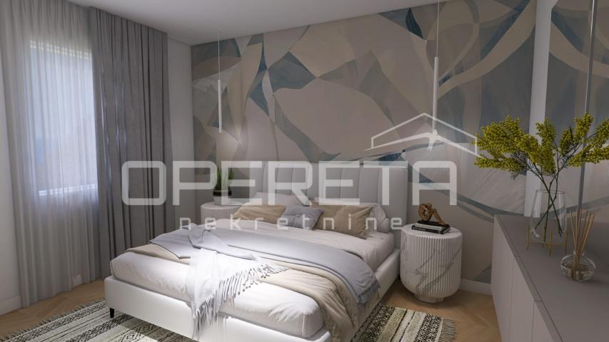 Novogradnja, trosoban stan s bazenom, prizemlje, 110 m2, vrt, Mandre, Pag
