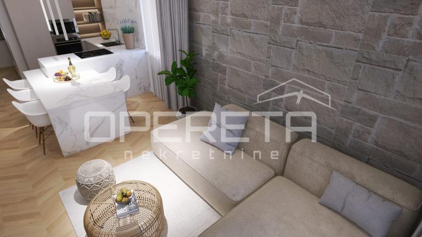 Novogradnja, trosoban stan s bazenom, prizemlje, 110 m2, vrt, Mandre, Pag