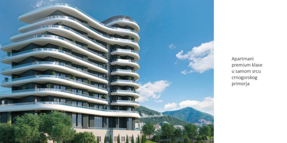 Jednosoban stan 67m2 sa pogledom na more, u novom ekskluzivnom kompleksu, na prvoj liniji mora, Beci