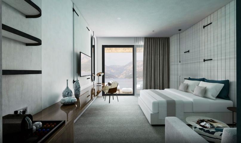 Ekskluzivno zemljište na obali 21.000m² – Krašići, Tivat | Projekat hotela spreman za realizaciju