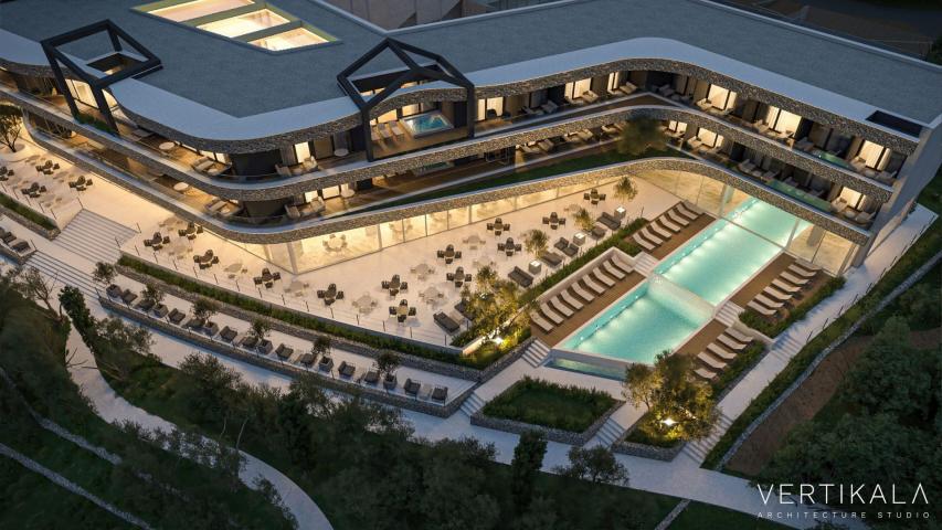 Ekskluzivno zemljište na obali 21.000m² – Krašići, Tivat | Projekat hotela spreman za realizaciju