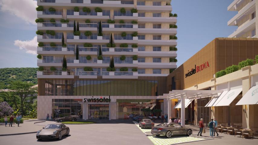 Ekskluzivan jednosoban stan 106.71 m² u novom prestižnom kompleksu na prvoj liniji mora, Budva