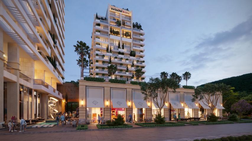 Ekskluzivan jednosoban stan 50.57m² u novom prestižnom kompleksu na prvoj liniji mora, Budva