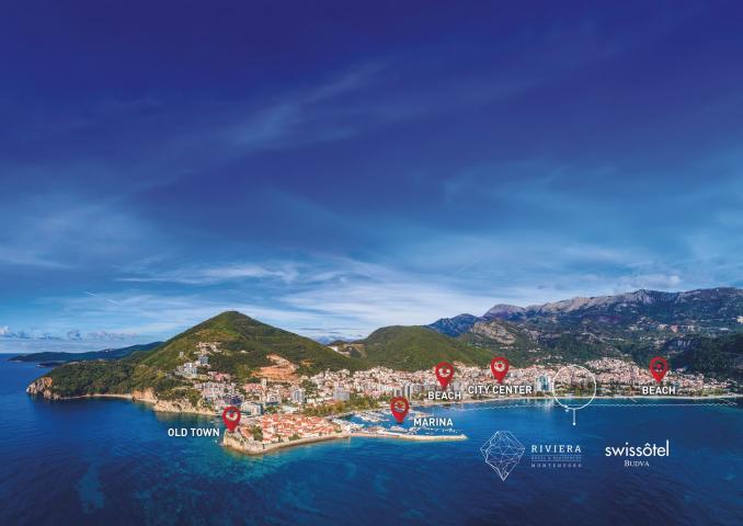 Ekskluzivan jednosoban stan 50.57m² u novom prestižnom kompleksu na prvoj liniji mora, Budva