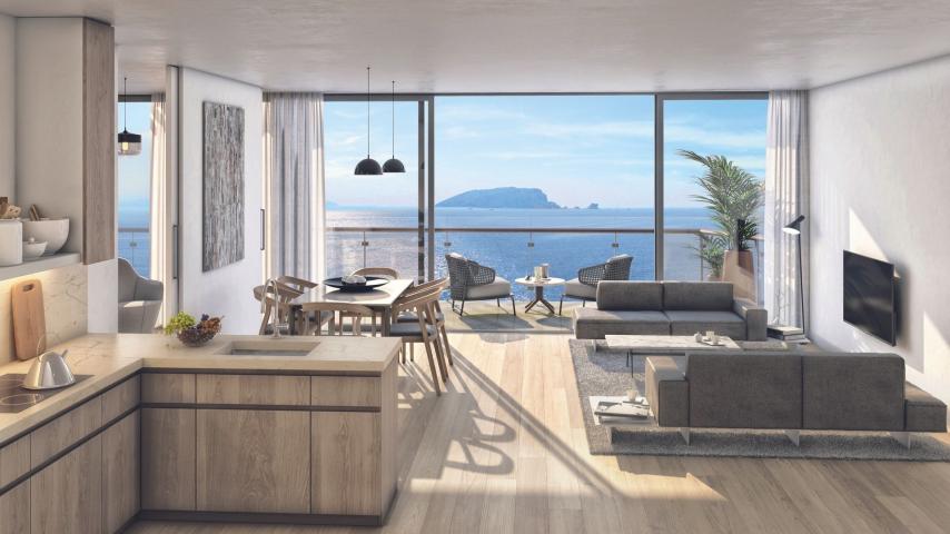 Ekskluzivan jednosoban stan 50.57m² u novom prestižnom kompleksu na prvoj liniji mora, Budva
