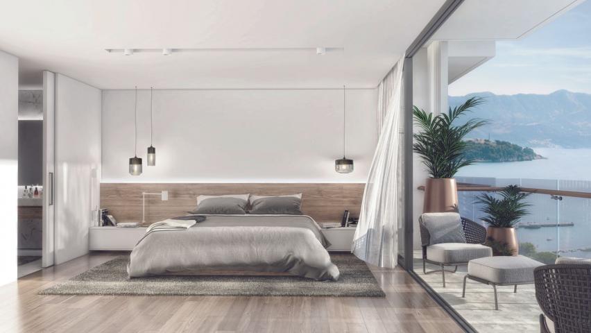 Ekskluzivan trosoban stan 96,13 m² u novom prestižnom kompleksu na prvoj liniji mora, Budva