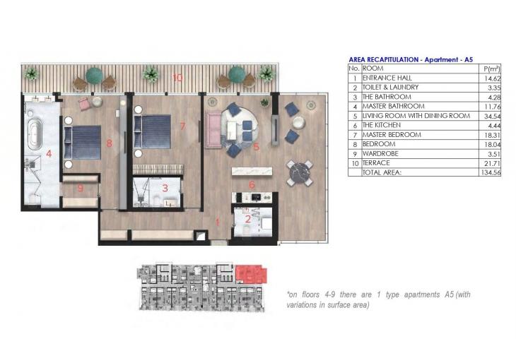 Jednosoban stan 87.21m2 sa pogledom na more u novom Hotelsko apartmanskom kompleksu na prvoj liniji 