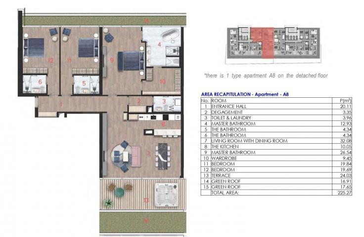 Jednosoban stan 88m2 sa pogledom na more u novom Hotelsko apartmanskom kompleksu na prvoj liniji do 