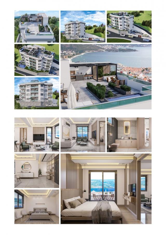 Budva, Komosevina-Trosoban stan 109 m2 + 97m2 terase sa pogledom na more