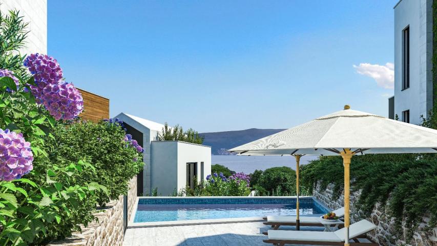 Luksuzna vila 736m2 u novom kompleksu u Tivtu, Donja Lastva, sa pogledom na more, privatnim bazenom 