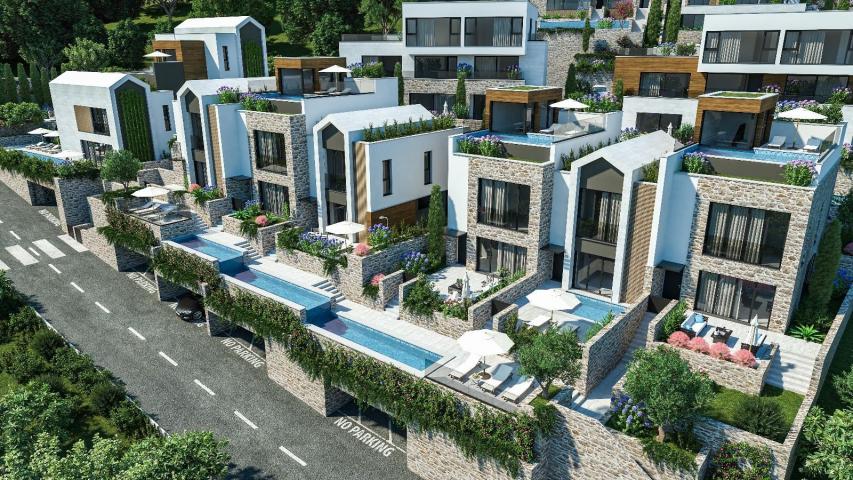 Luksuzna vila 560m2 u novom kompleksu u Tivtu, Donja Lastva, sa pogledom na more, privatnim bazenom 