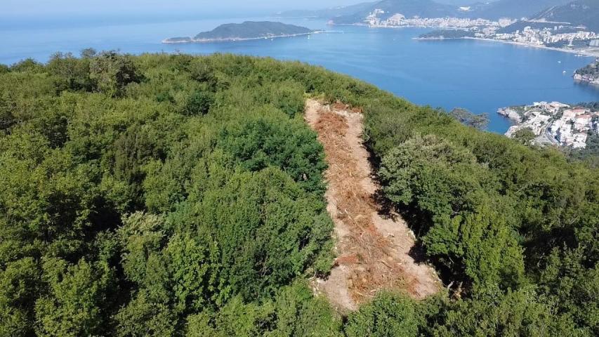Čelobrdo, Sveti Stefan-Plac 986m2 sa pogledom na Budvansku rivijeru