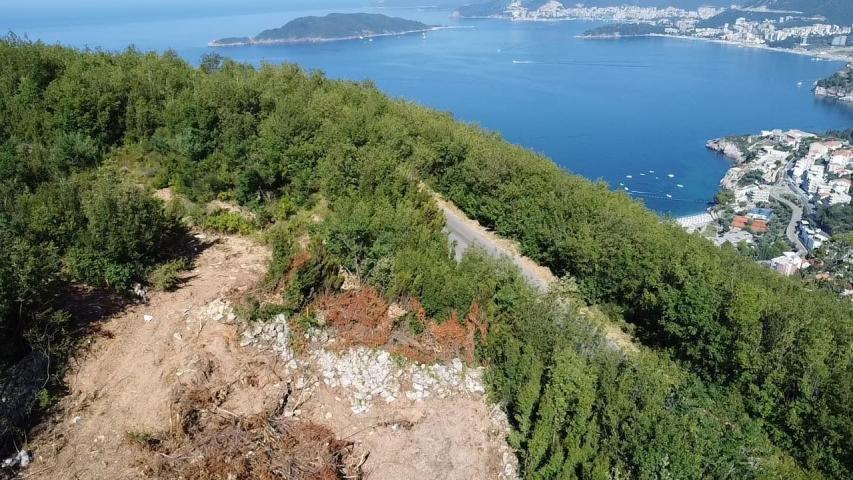 Čelobrdo, Sveti Stefan-Plac 986m2 sa pogledom na Budvansku rivijeru