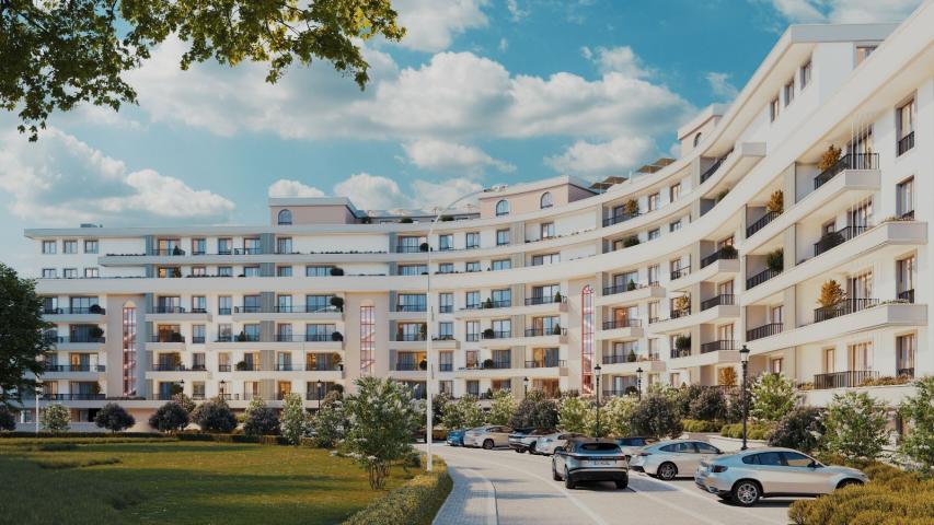 Studio apartman 44.68m2 u novom stambenom kompleksu sa dva bazena u Becicima (Mogucnost odlozenog pl