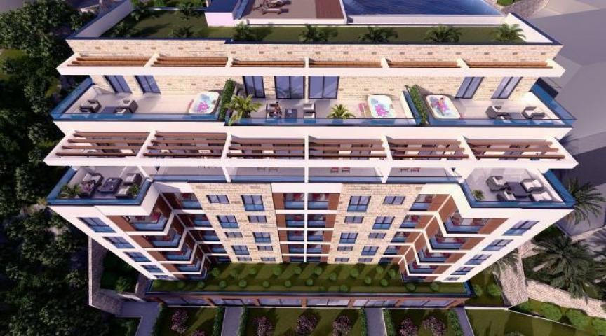 Trosoban stan 91m2 u novom luksuznom stambenom kompleksu u izgradnji u Bečićima, bez poreza, 200 met