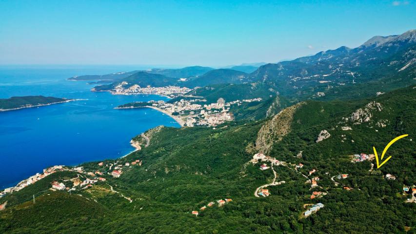 Urbanizovano zemljište 608m² sa panoramskim pogledom na more u Kuljačama, Budva