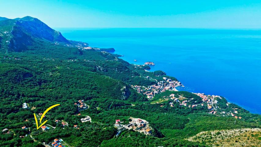 Urbanizovano zemljište 802m² sa panoramskim pogledom na more u Kuljačama, Budva
