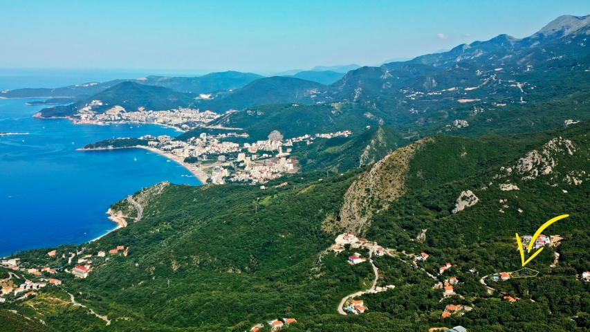 Urbanizovano zemljište 802m² sa panoramskim pogledom na more u Kuljačama, Budva