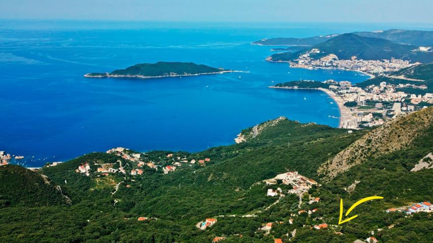 Urbanizovano zemljište 802m² sa panoramskim pogledom na more u Kuljačama, Budva