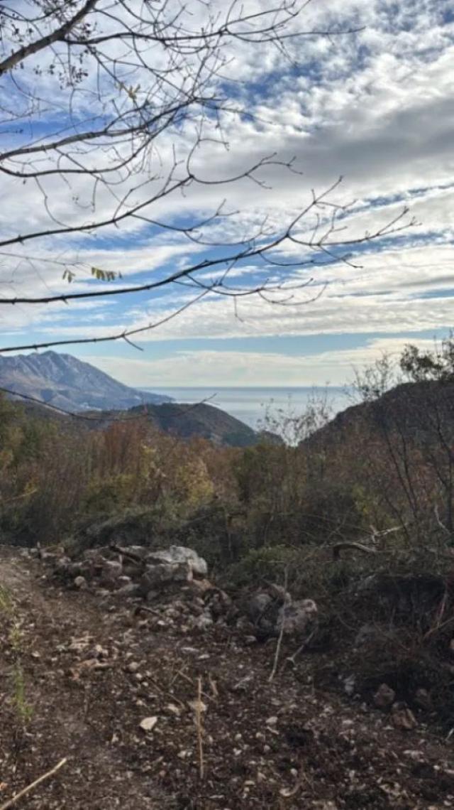 Zemljiste 2000m2 sa pogledom na more i grad-Markovici, Budva