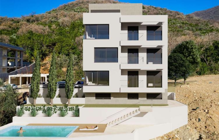 Dvosoban Stan 70m² u Novogradnji sa Bazenom i Parkingom – Donja Lastva, Tivat