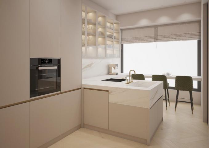 Trosoban stan 113m2 u novom kompleksu sa bazenom, SPA i pogledom na more - BECICI