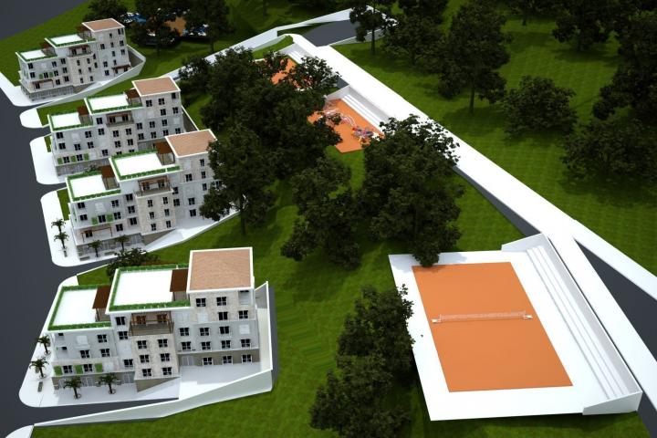 Urbanizovano zemljiste 6.800 m² sa panoramskim pogledom na more i idejnim rešenjem – Dubovica, Budva