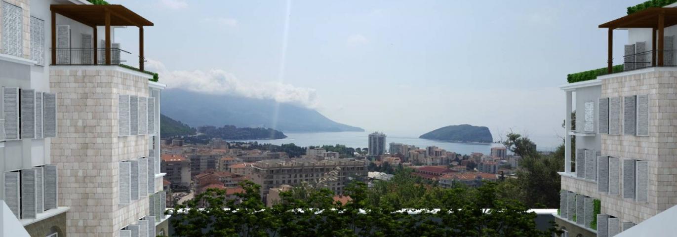 Urbanizovano zemljiste 6.800 m² sa panoramskim pogledom na more i idejnim rešenjem – Dubovica, Budva