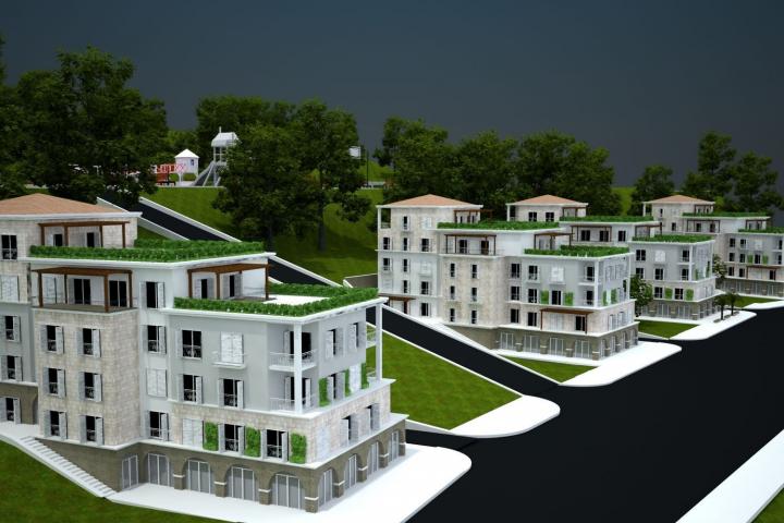 Urbanizovano zemljiste 6.800 m² sa panoramskim pogledom na more i idejnim rešenjem – Dubovica, Budva