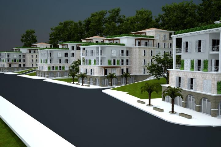 Urbanizovano zemljiste 6.800 m² sa panoramskim pogledom na more i idejnim rešenjem – Dubovica, Budva