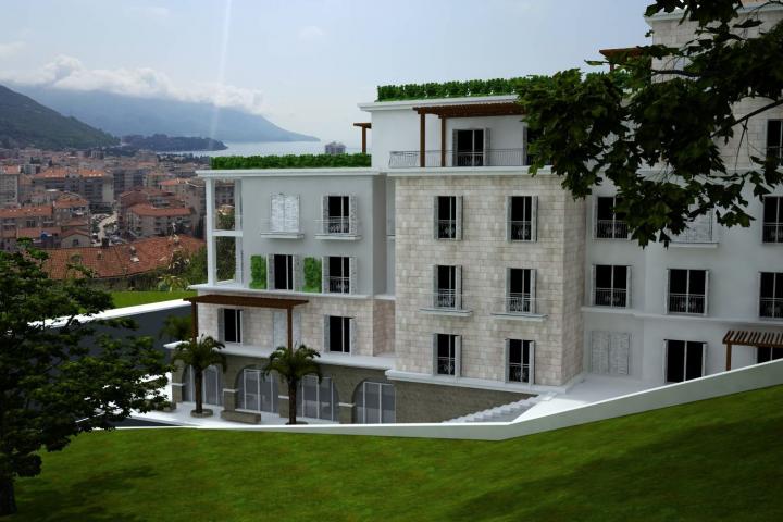 Urbanizovano zemljiste 6.800 m² sa panoramskim pogledom na more i idejnim rešenjem – Dubovica, Budva