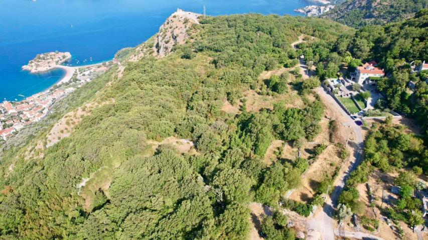 Urbanizovan plac 1250m2 sa panoramskim pogledom na more – Blizikuće, Budva