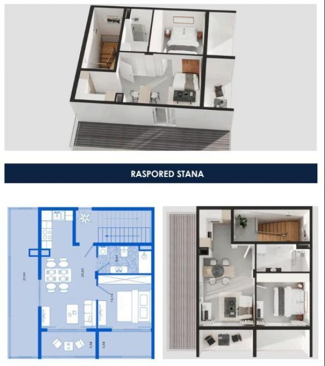 Jednosoban apartman 83.31m2 u novom kompleksu sa panoramskim pogledom na more – Tivat