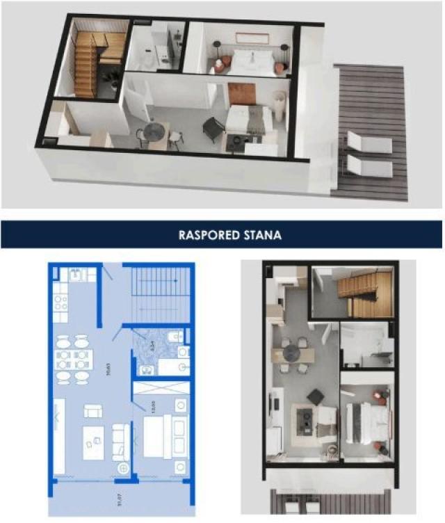 Jednosoban apartman 79.24m2 u novom kompleksu sa panoramskim pogledom na more – Tivat
