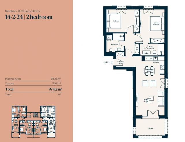 Ekskluzivan dvosoban apartman 97.82 m² – Luštica Bay, Centrale (fleksibilni uslovi plaćanja)