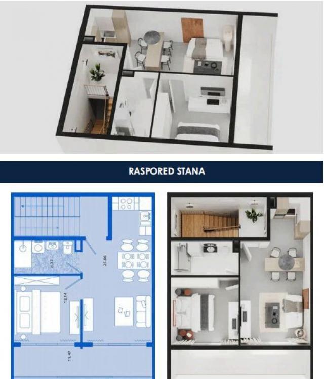 Jednosoban apartman 56.84m2 u novom kompleksu sa panoramskim pogledom na more – Tivat