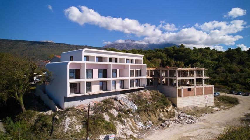 Jednosoban apartman 56.84m2 u novom kompleksu sa panoramskim pogledom na more – Tivat