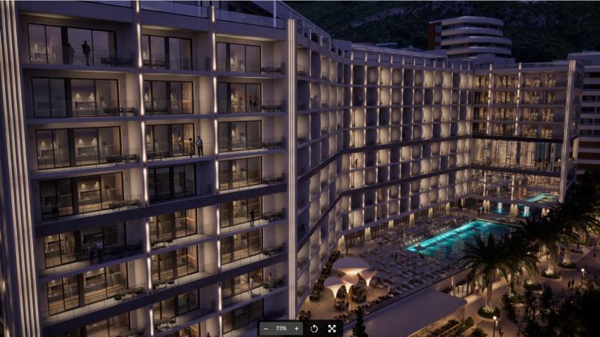 Prodaja jednosobnog stana 58m² sa pogledom na more u ekskluzivnom stambenom kompleksu u Rafailovicim