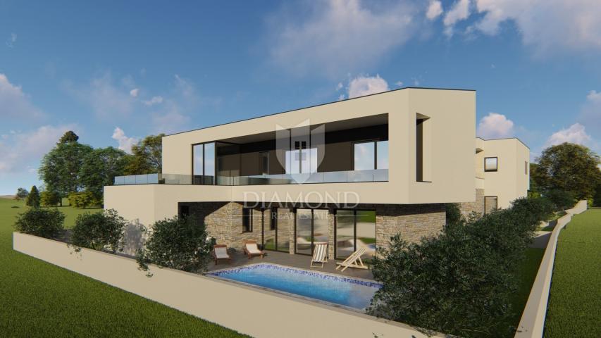 Pula, surroundings, luxury house with swimming pool