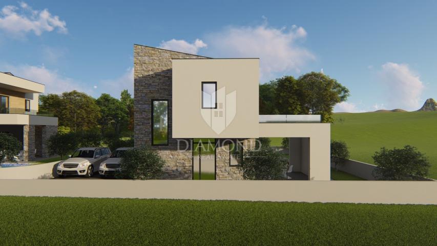 Pula, surroundings, luxury house with swimming pool