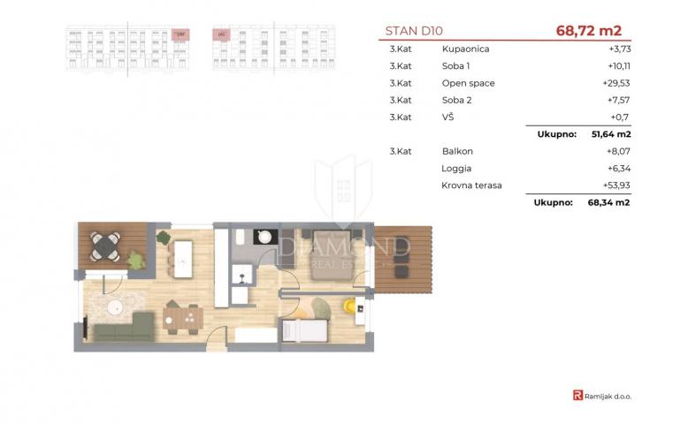 A beautiful apartment in an attractive location