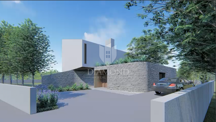 Poreč, okolica, sjajno građevinsko zemljište sa projektom