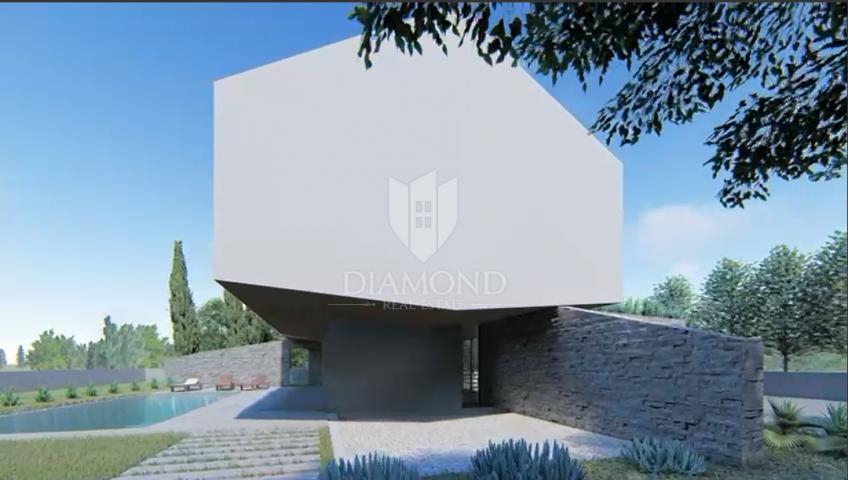Poreč, okolica, sjajno građevinsko zemljište sa projektom