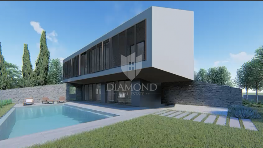 Poreč, okolica, sjajno građevinsko zemljište sa projektom