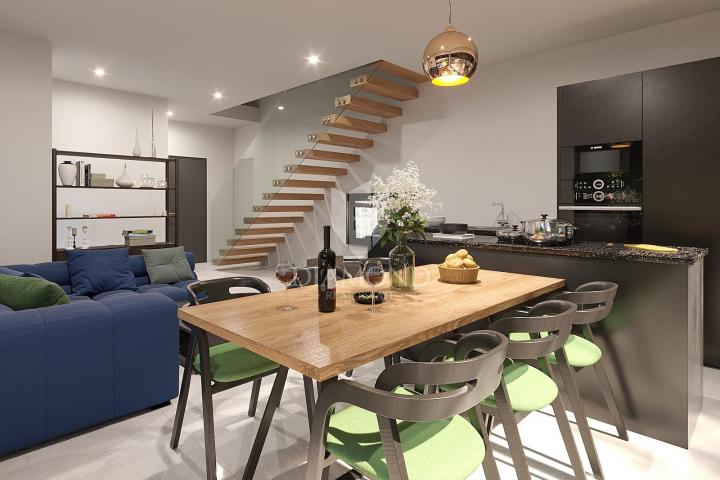 Poreč area, semi-detached house with rooftop terrace – sea view!