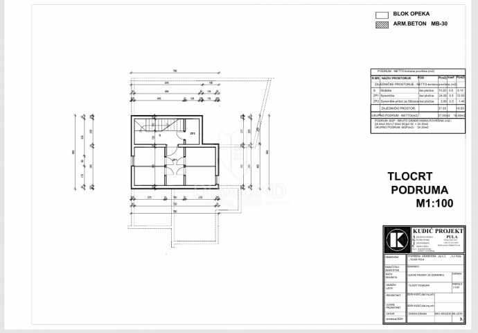 Pula, Građevinsko zemljište s projektom za 4 stana – idealno za investiciju!
