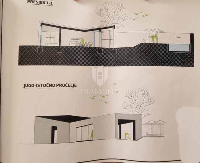 Rovinj, Umgebung, Grundstück mit Projekt - GELEGENHEIT!!!