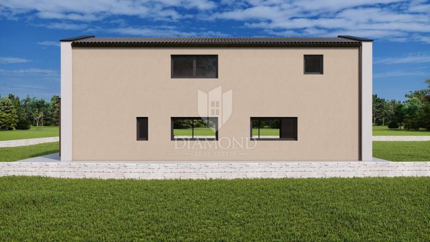 Poreč, surroundings, modern villa with swimming pool in nature