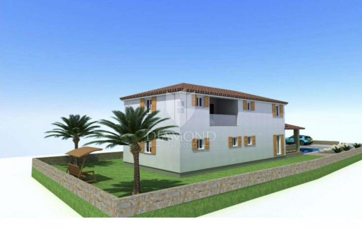 Istra, Barban – građevinsko zemljište s pravomoćnom dozvolom i projektom za kuću s bazenom!